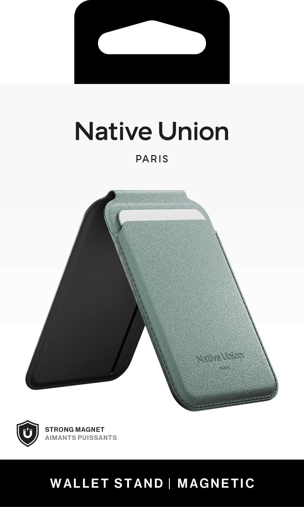 ACTIVE WALLET STAND SLATE GREEN, чехол для пластиковых карт Native Union, цвет: зеленый станец