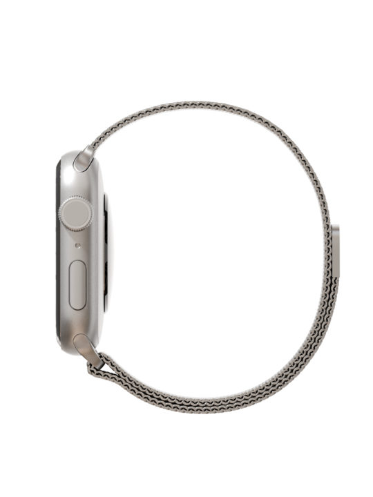 Ремешок из нержавеющей стали сетчатый "vlp" для Apple Watch 42/44/45, cеребристый