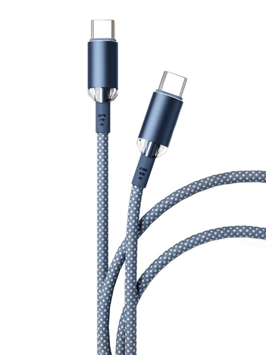 Дата-кабель "vlp" Diamond Cable USB C - USB C, 1.2м, темно-синий