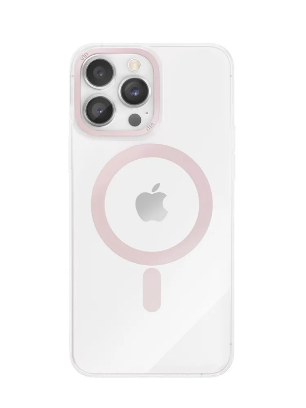 Чехол защитный &quot;vlp&quot; Line case с MagSafe для iPhone 14 ProMax, розовый