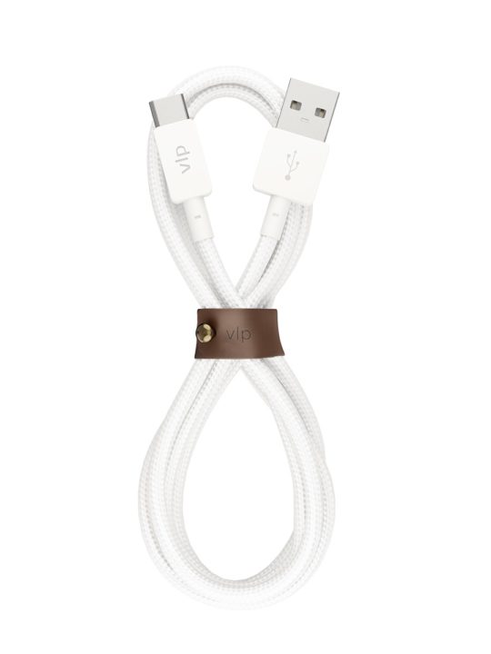 Дата-кабель "vlp" Nylon Cable USB A - USB C, 1.2м, белый
