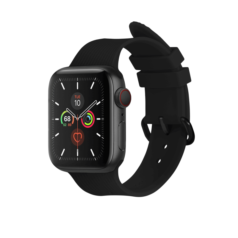 Ремешок для часов Apple Watch  40мм, cиликоновый черный