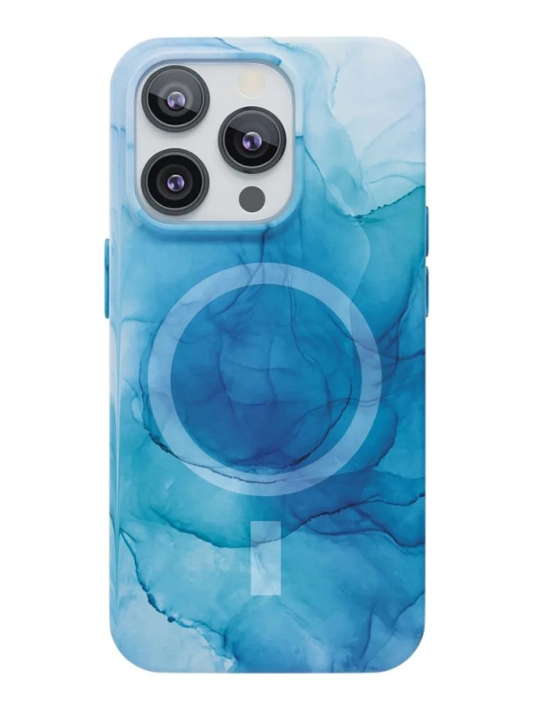 Чехол защитный "vlp" Splash case с MagSafe для iPhone 14 Pro, синий