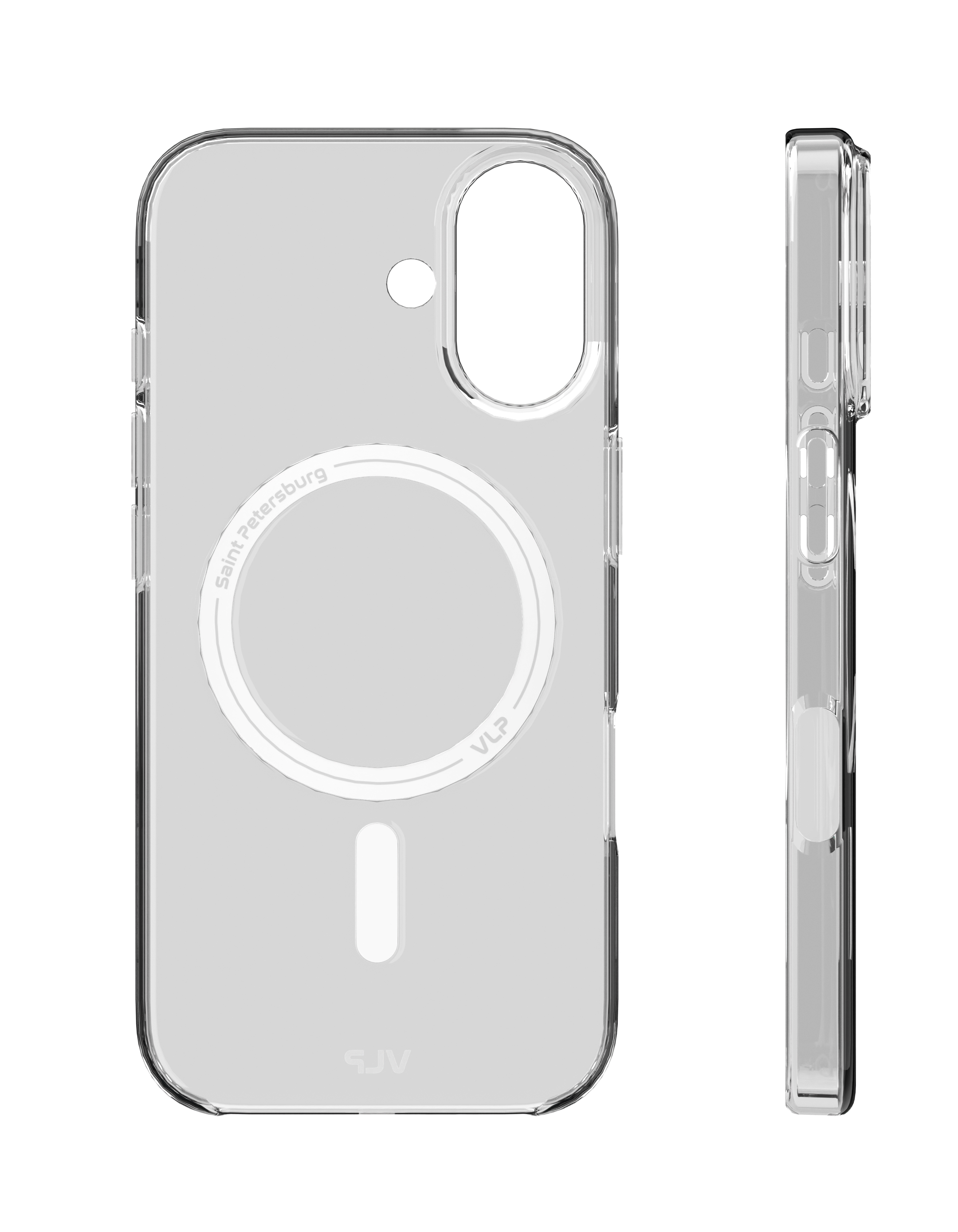 На фото изображено Чехол защитный VLP Puro Case с MagSafe для iPhone 17, прозрачный