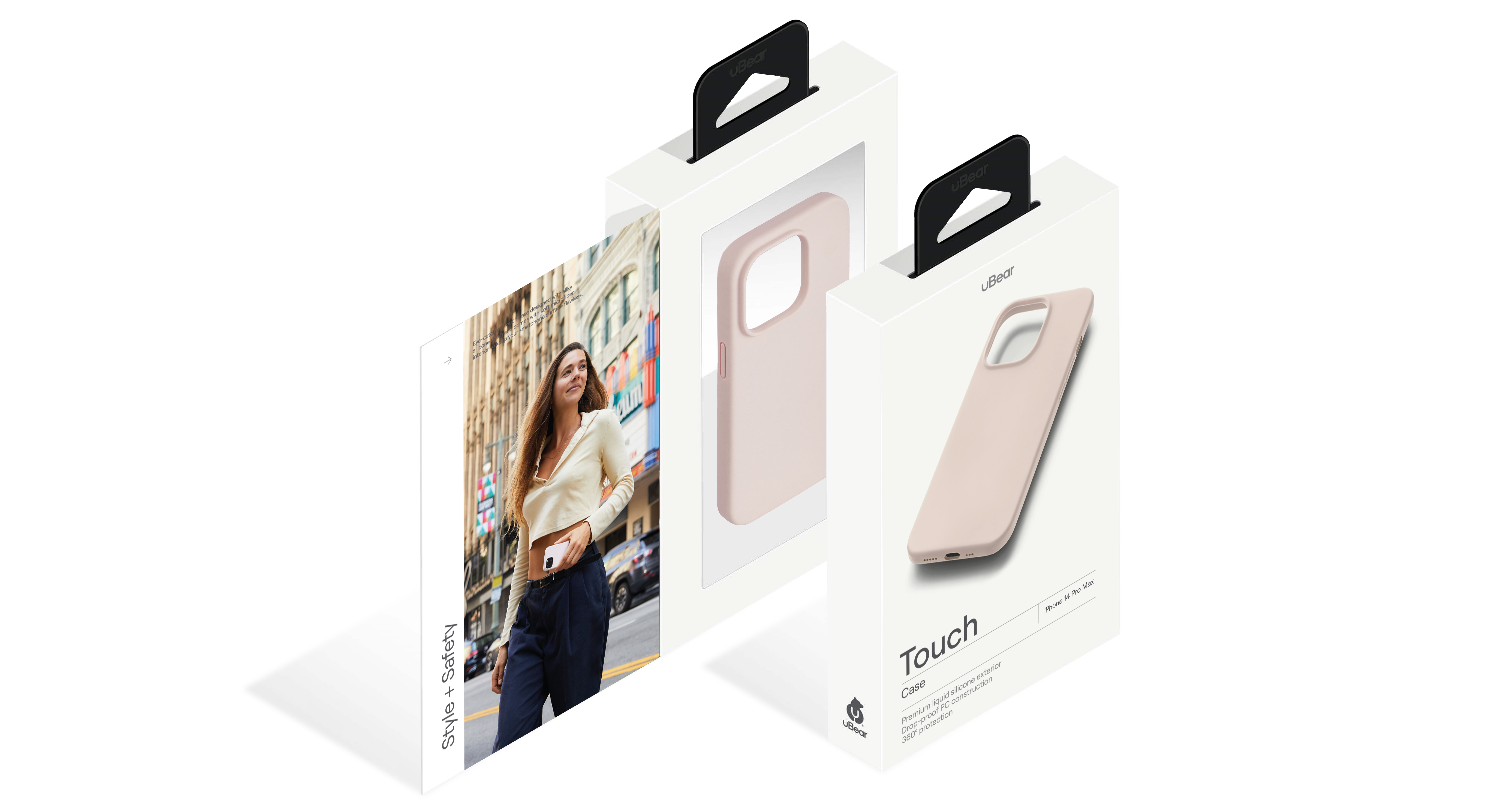 Чехол защитный uBear Touch Case для  iPhone 14 Pro Max, силикон, софт-тач, розовый