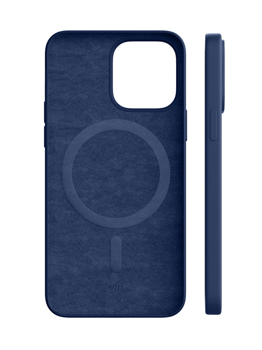 Чехол защитный "vlp" Silicone case с MagSafe для iPhone 14 ProMax, темно-синий