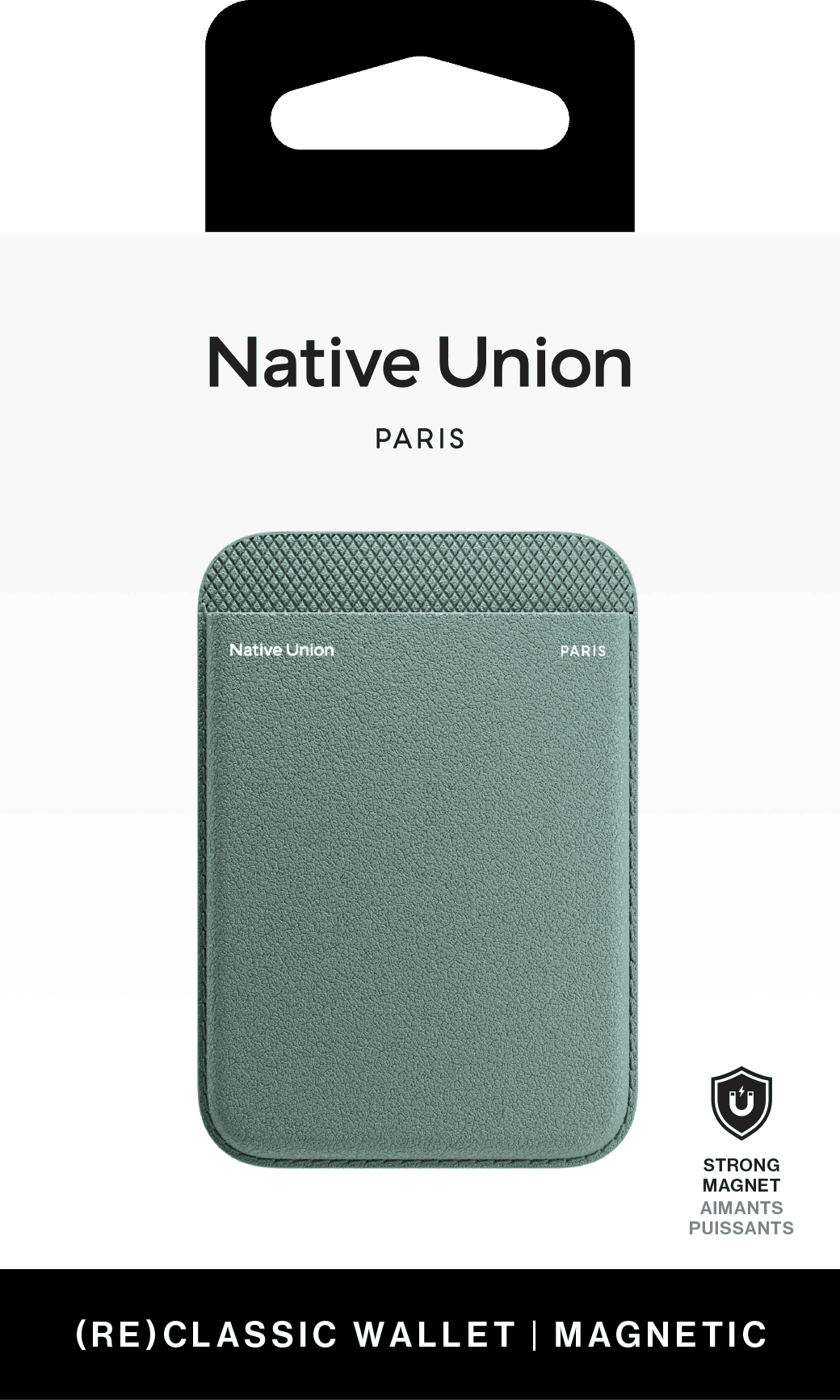 (RE)CLASSIC CARD WALLET SLATE GREEN, чехол для пластиковых карт Native Union, цвет: зеленый сланец