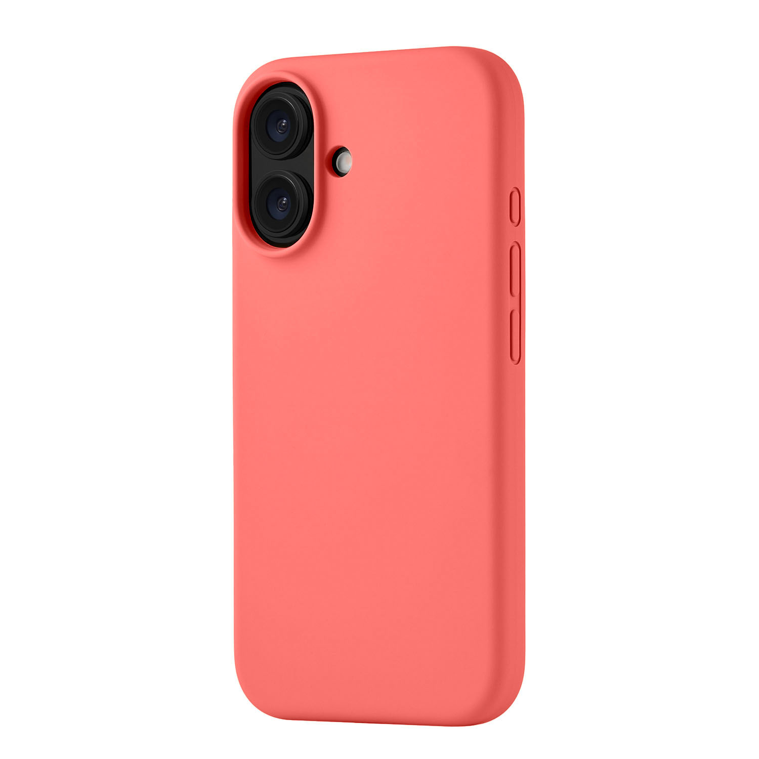 Чехол защитный uBear Touch Mag Case для iPhone 16, MagSafe совместимый, силикон, софт-тач, коралловый