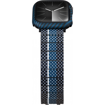 Кевларовый чехол Pitaka для Apple Watch 7/8/9 (45мм), синий
