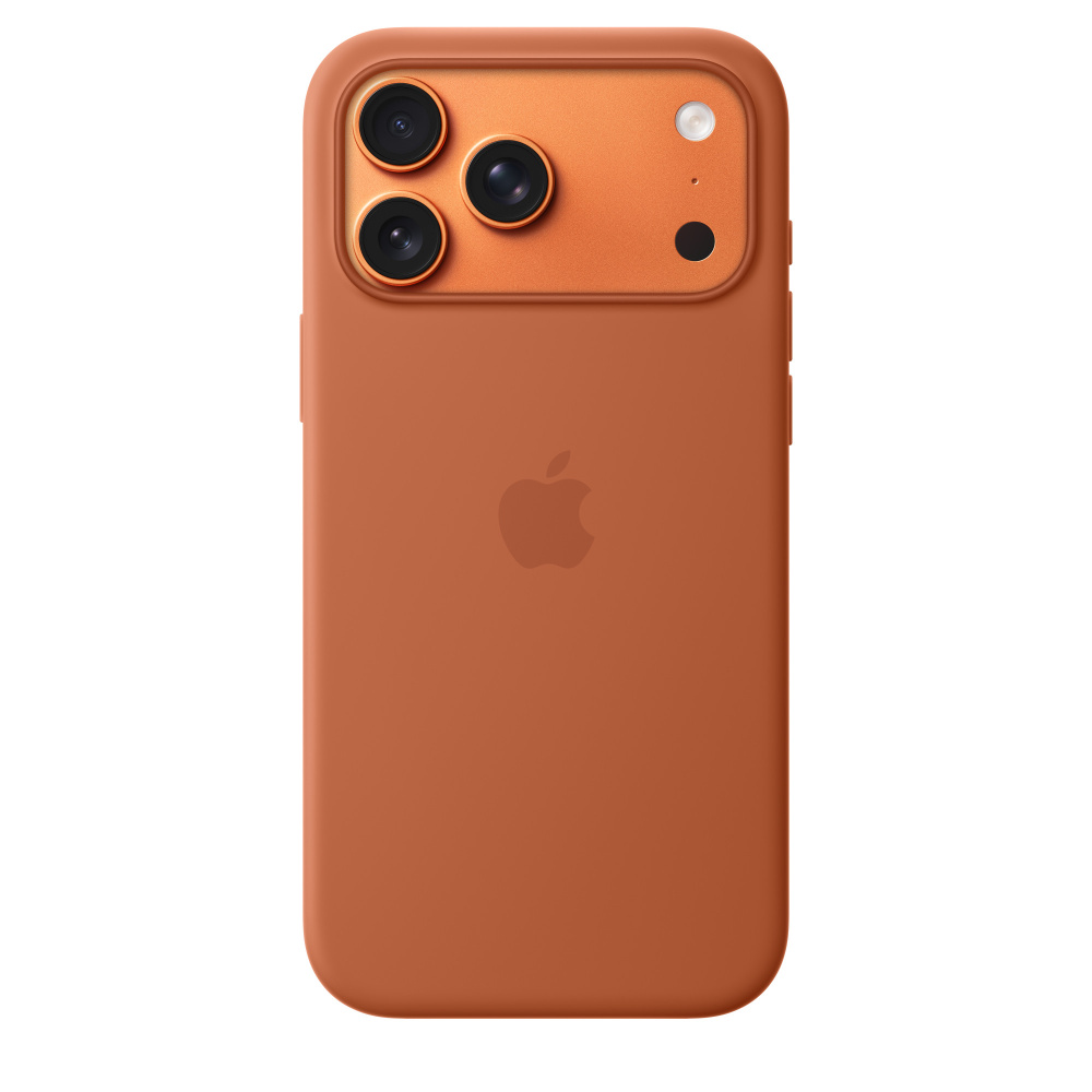 Фото Чехол защитный Apple Silicone Case with MagSafe для iPhone 17 Pro Max, терракотовый Фото Чехол защитный Apple Silicone Case with MagSafe для iPhone 17 Pro Max, терракотовый