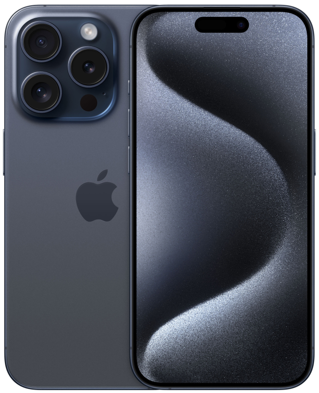 Apple iPhone 15 Pro, 1 ТБ, Титановый синий