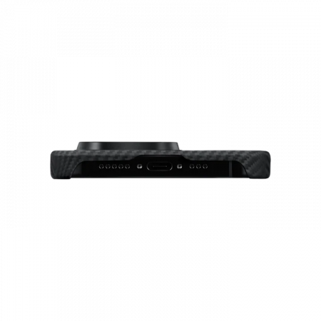 Чехол Pitaka MagEZ Case 4 для iPhone 15 Plus (6.7"), черно-серый узкое плетение, кевлар (арамид)