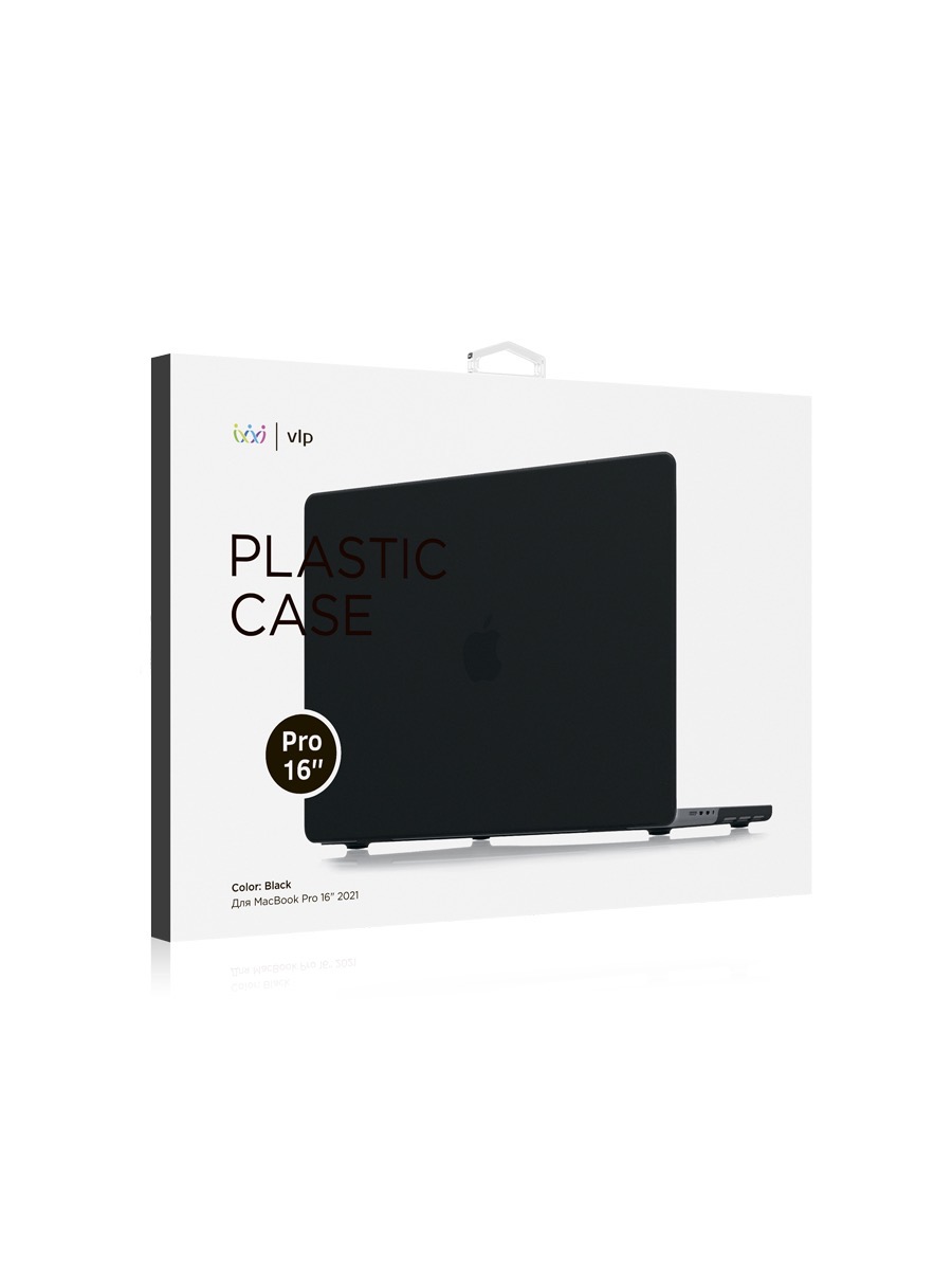 Чехол защитный "vlp" Plastic Case для MacBook Pro 16'' 2021, черный