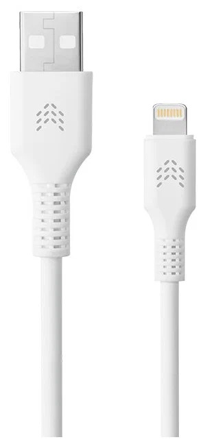 Зарядный кабель ROCKET Flex USB-A/Lightning 1м, оплётка TPE, белый