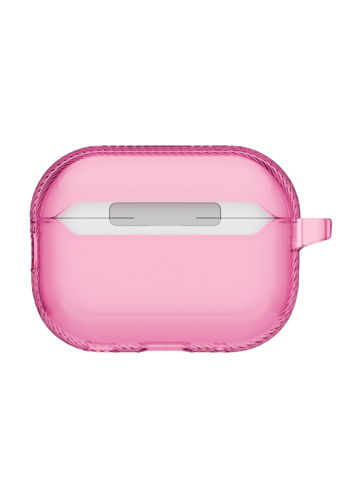 На фото изображено Чехол Uniq Glase PRO TPU для AirPods Pro 3, Candy Pink