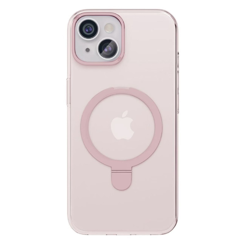 Чехол защитный "vlp" Ring Case с MagSafe подставкой для iPhone 15, розовый
