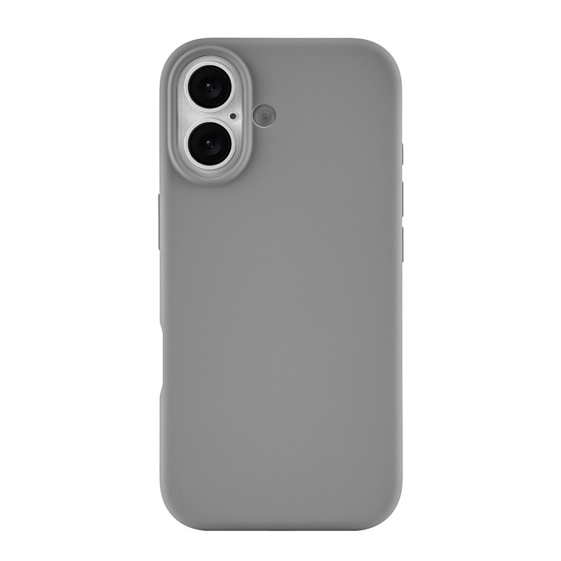 На фото изображено Чехол защитный uBear Touch Mag Case для iPhone 17 MagSafe, светло-серый