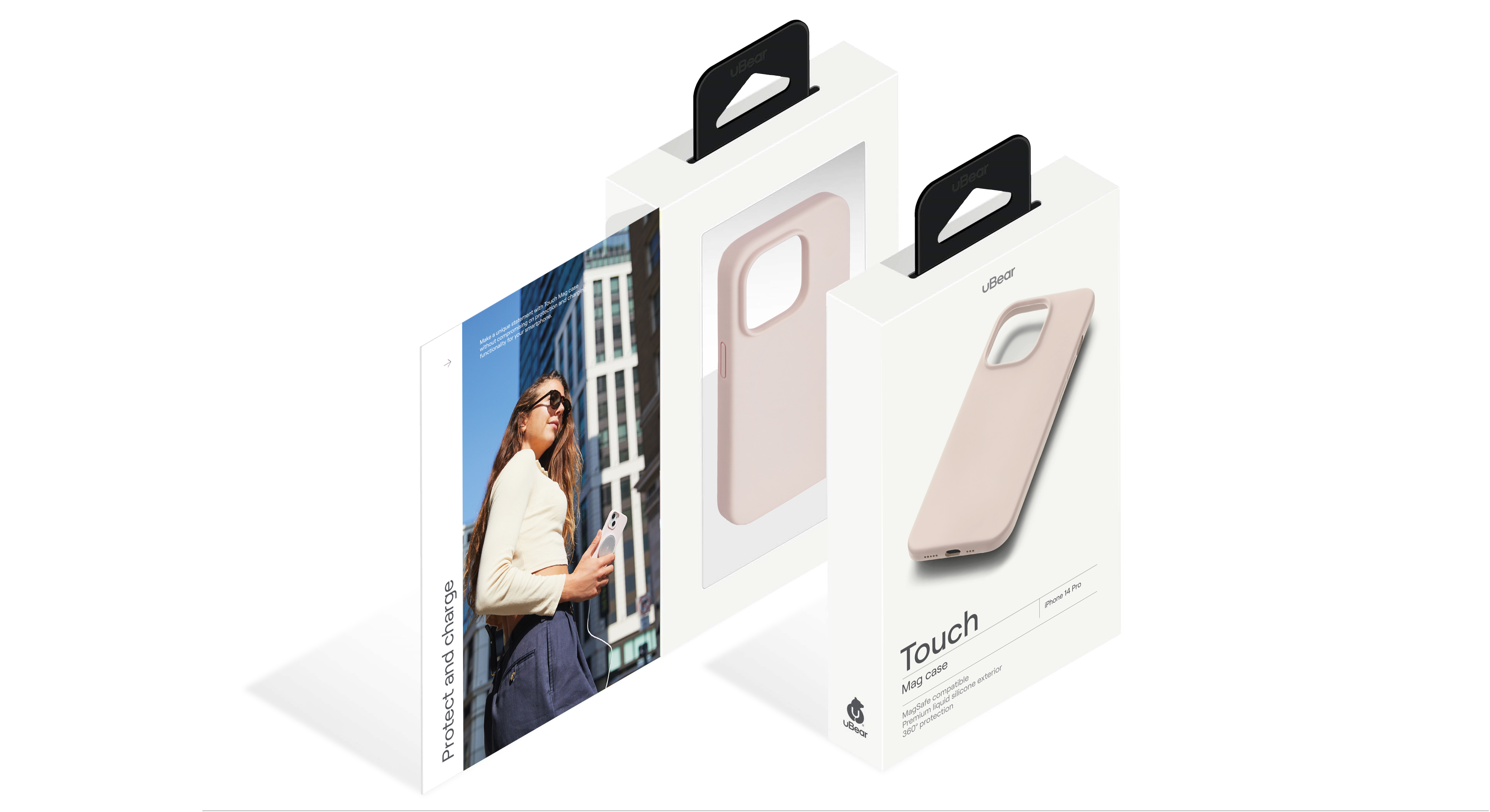 Чехол защитный uBear Touch Mag Case для  iPhone 14 Pro, MagSafe совместимый, силикон, софт-тач, розовый