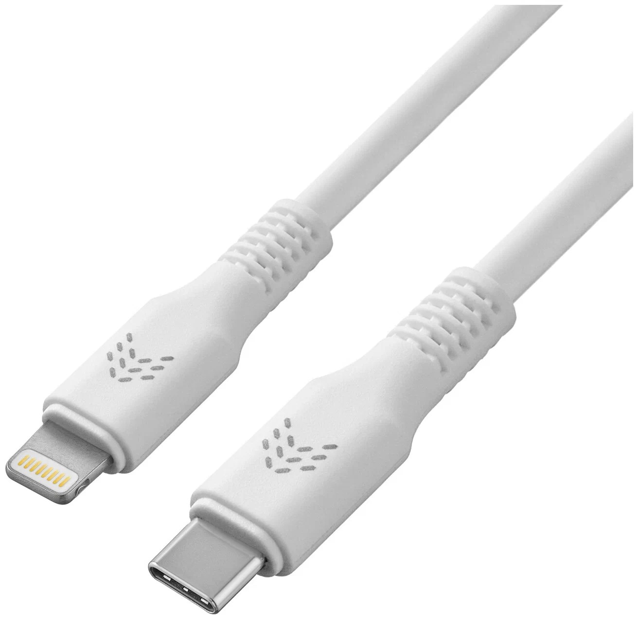 Зарядный кабель ROCKET Flex USB-C/Lightning 1 м, оплётка TPE, белый
