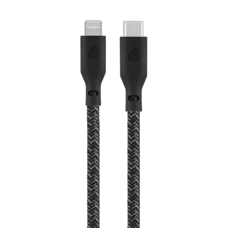 Зарядный кабель uBear Trend, USB-C | Lightning, 60Вт, 1,2м, чёрный