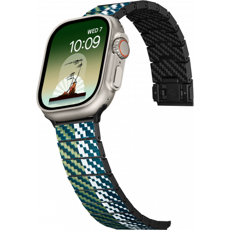 Карбоновый браслет Pitaka для Apple Series 9-1, SE и Ultra 2 / Ultra (38/40/41/42/44/45/49мм) - Wind