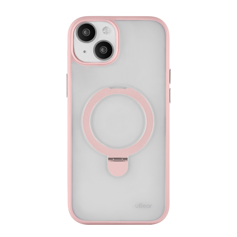 Чехол защитный uBear Clip Mag Case для iPhone 15 Plus, MagSafe совместимый, усиленный, с кольцом-стендом, силк-тач