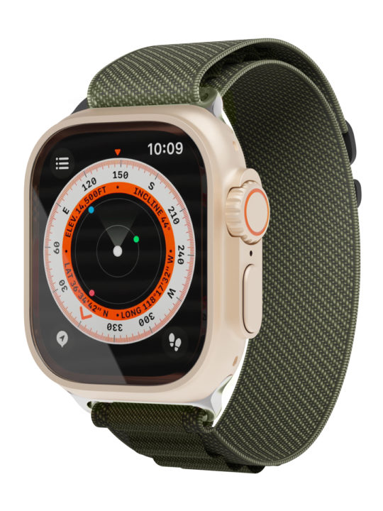 Ремешок нейлоновый Extreme Band "vlp" для Apple Watch 42/44/45/49mm, темно-зеленый