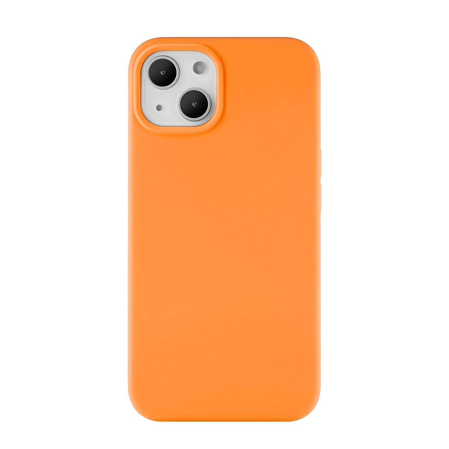 Touch Сase (Liquid silicone) for iPhone 13. Магнитная упаковка, оранжевый