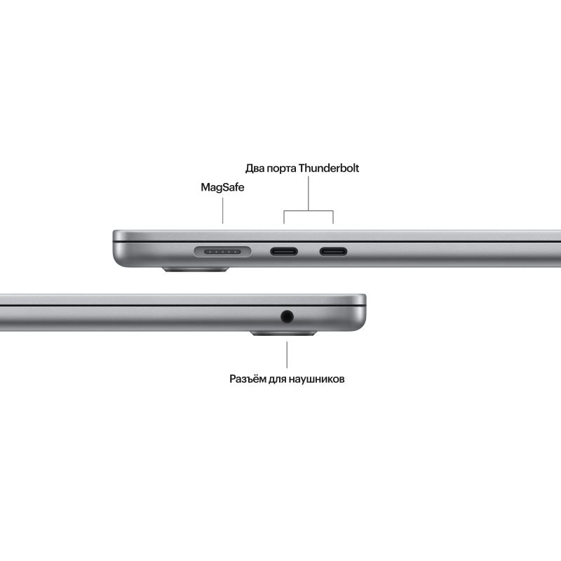 Apple MacBook Air 15" (M3, 8C / 10C, 2024) 8 ГБ, 512 ГБ SSD, Серый космос