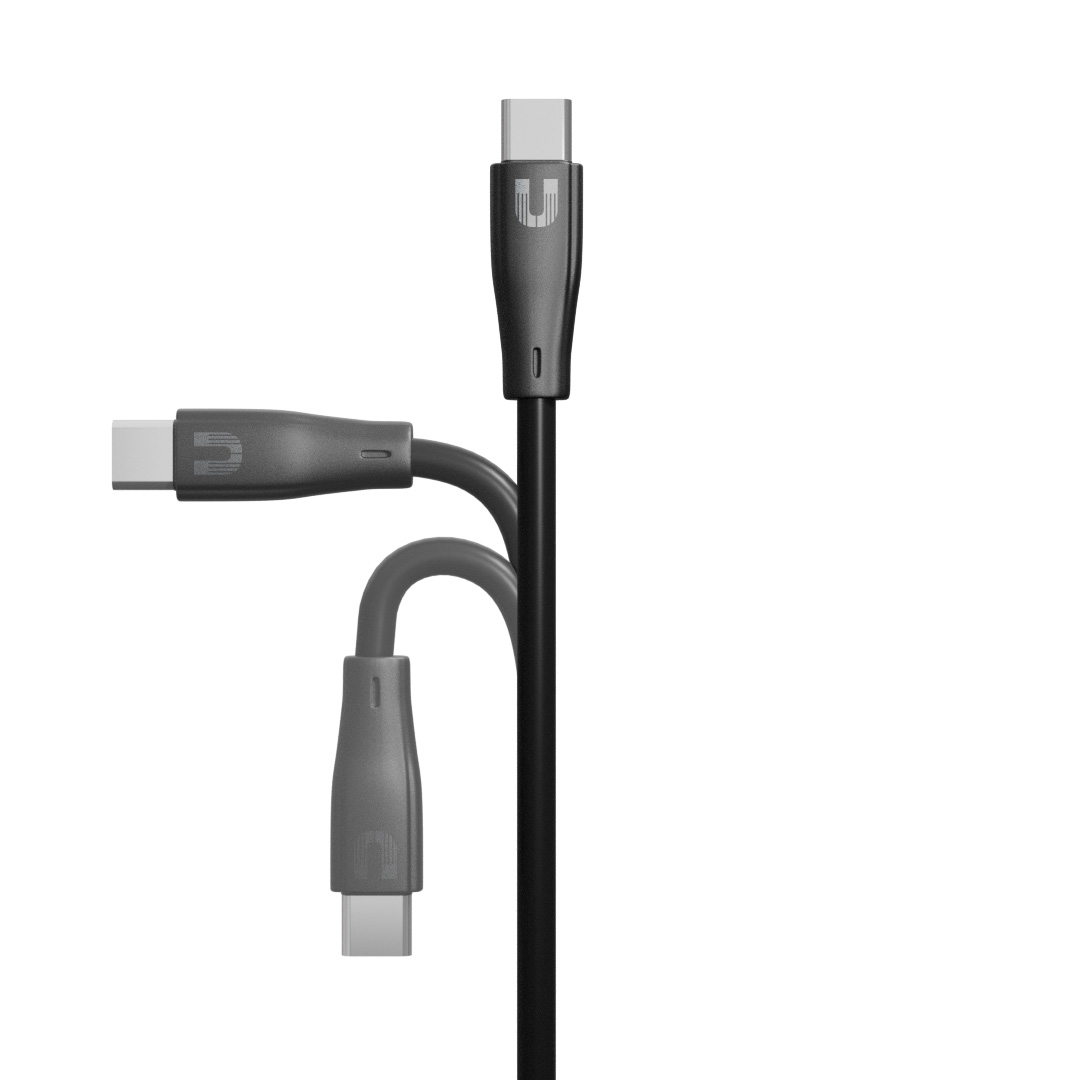Дата-кабель Uzay USB C - USB C, 1.2м, черный