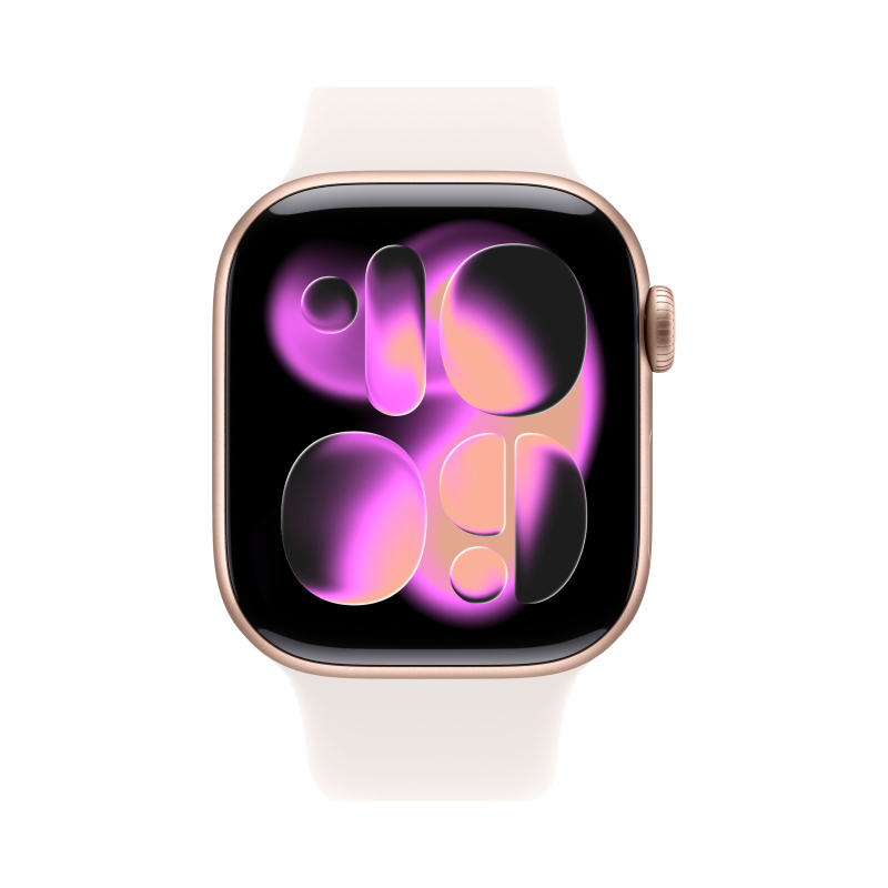 Apple Watch Series 11, 42 мм, корпус из алюминия цвета «Розовое золото», спортивный ремешок, размер S/M Apple Watch Series 11, 42 мм, корпус из алюминия цвета «Розовое золото», спортивный ремешок, размер S/M