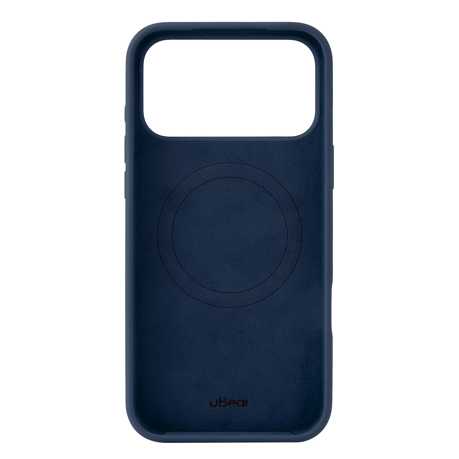 На фото изображено Чехол защитный uBear Touch Mag Case для iPhone 17 Pro Max, MagSafe, темно-синий