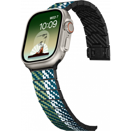 Карбоновый браслет Pitaka для Apple Watch, 38/49мм, wind