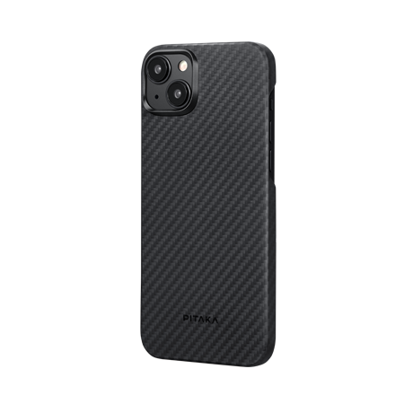 Чехол Pitaka MagEZ Case 4 для iPhone 15 (6.1"), черно-серый, кевлар (арамид)