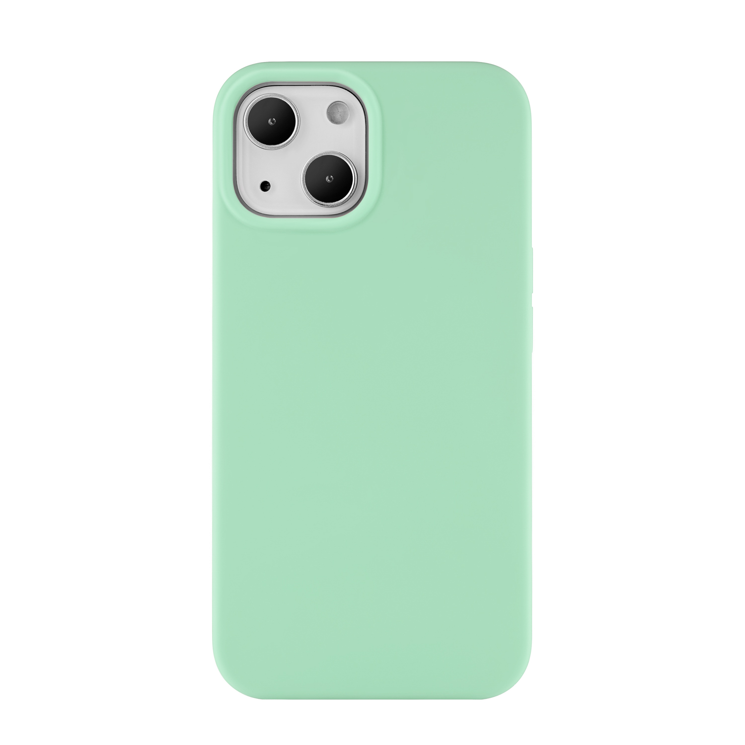 Touch Case (Liquid silicone) for iPhone 13 mini. Магнитная упаковка, зелёный