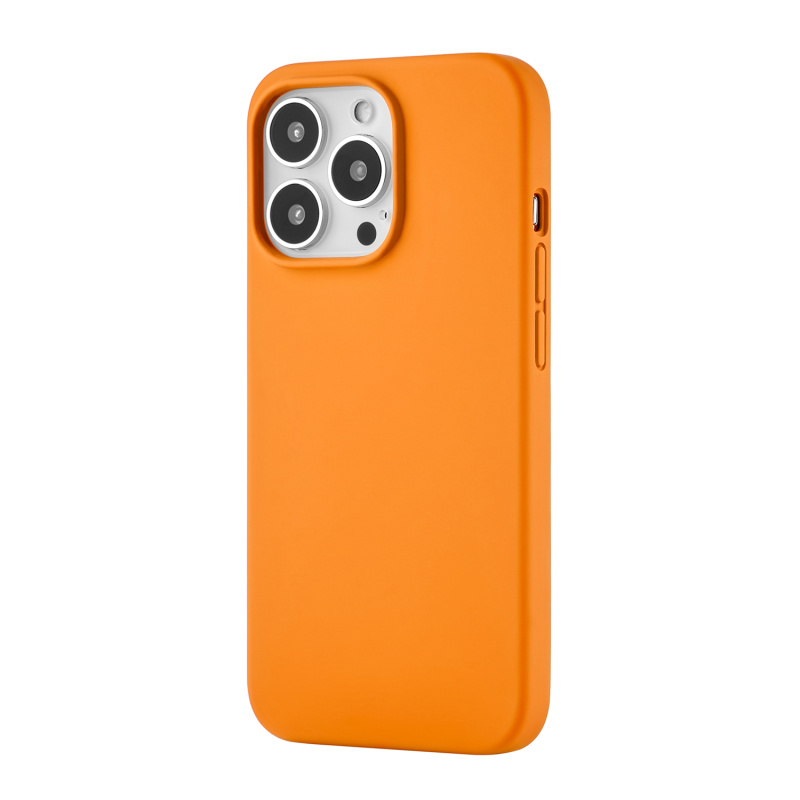 Touch Mag Сase  (Liquid silicone) for iPhone 13 Pro MagSafe Compatible. Магнитная упаковка, оранжевый