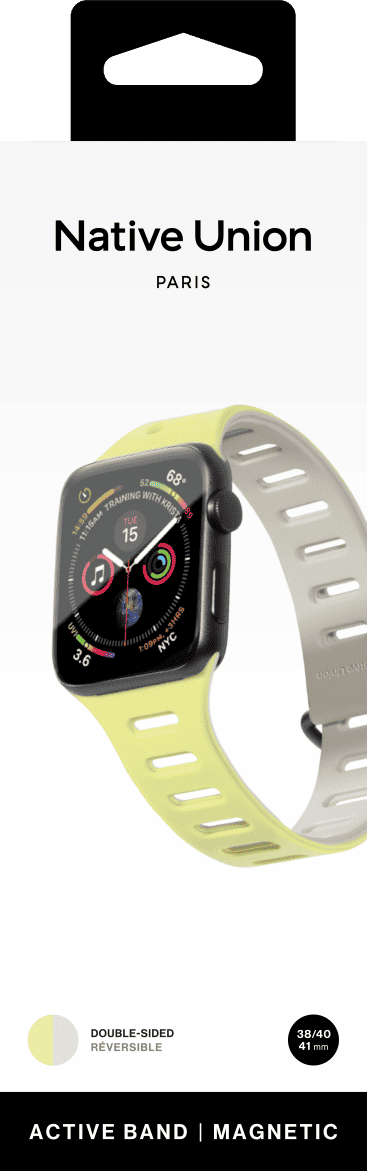 Ремешок для часов Apple Watch,Magnetic  38/40/41MM, Native Union,желт/сер