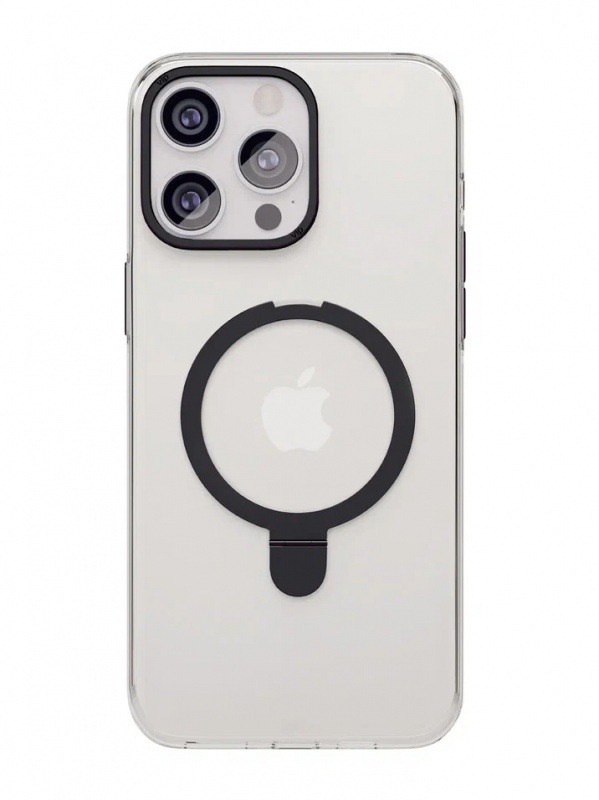 Чехол защитный &quot;vlp&quot; Ring Case с MagSafe подставкой для iPhone 15 Pro, черный