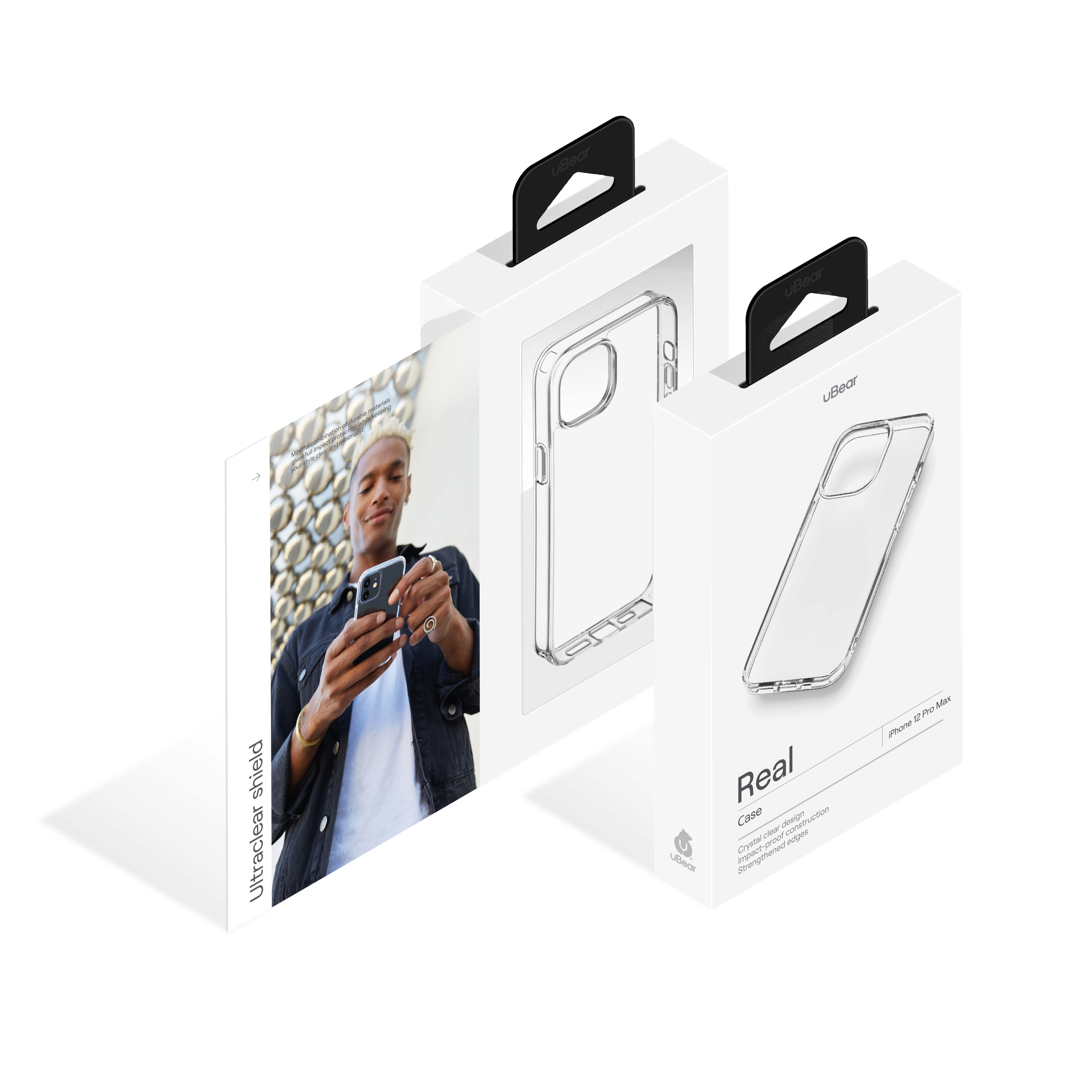 Real Case  iPhone 12 Pro Max  (transparent PC+TPU), прозрачный