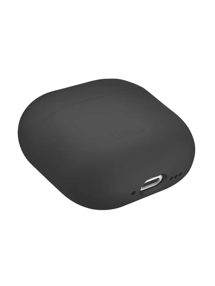 Защитный чехол Uniq Lino Silicone Case для Airpods 4, темно-серый