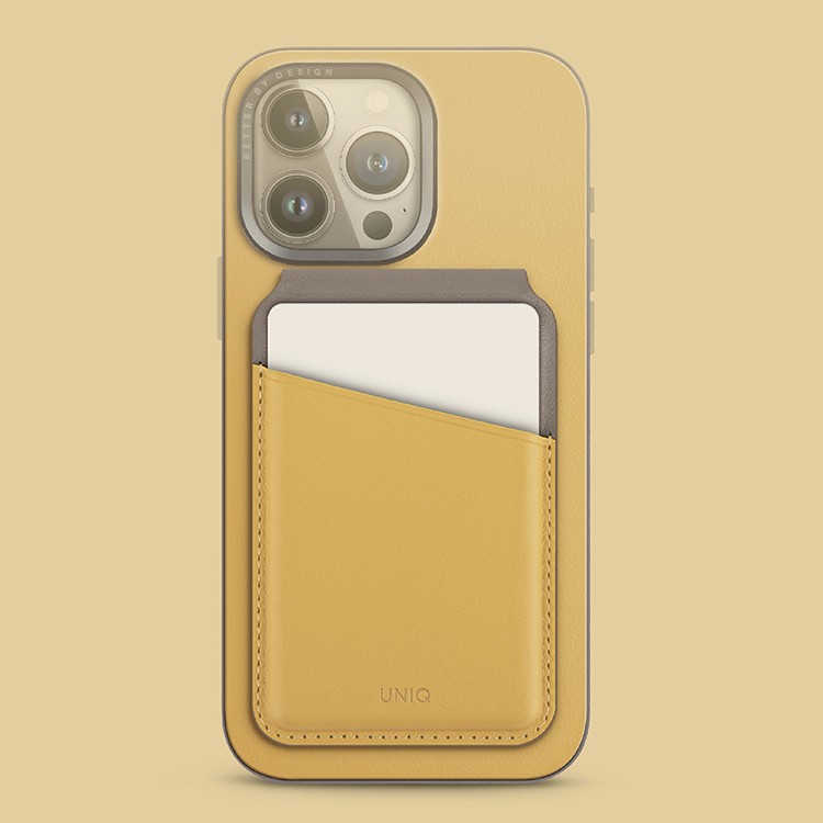 Картхолдер Uniq Lyden DS, Canary Yellow/Flint Grey