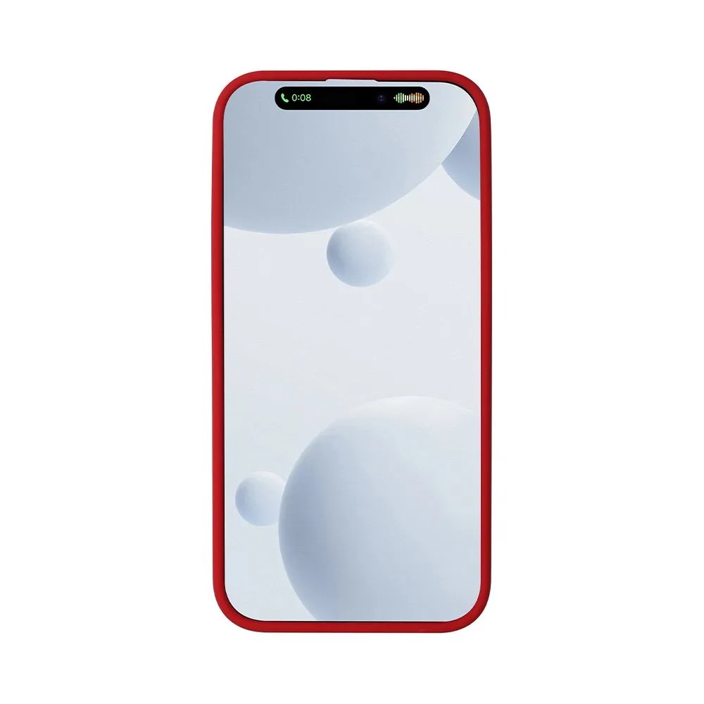 Чехол Liquid Silicone Case Pro Magsafe для Apple iPhone 15 Pro, красный, Deppa