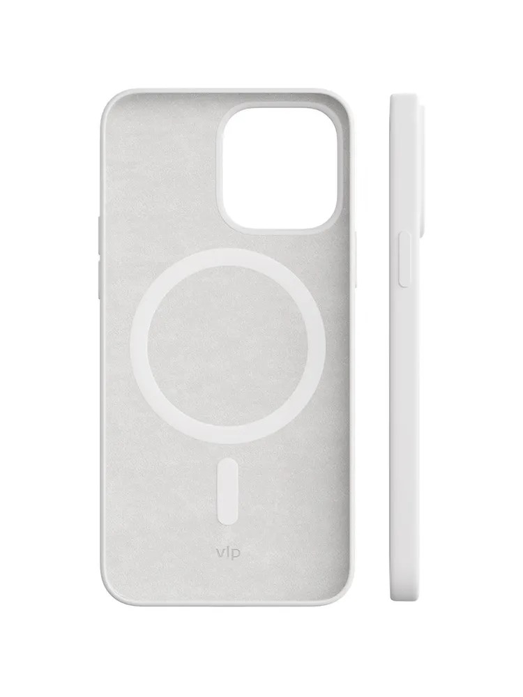 Чехол защитный "vlp" Silicone case с MagSafe для iPhone 14, белый