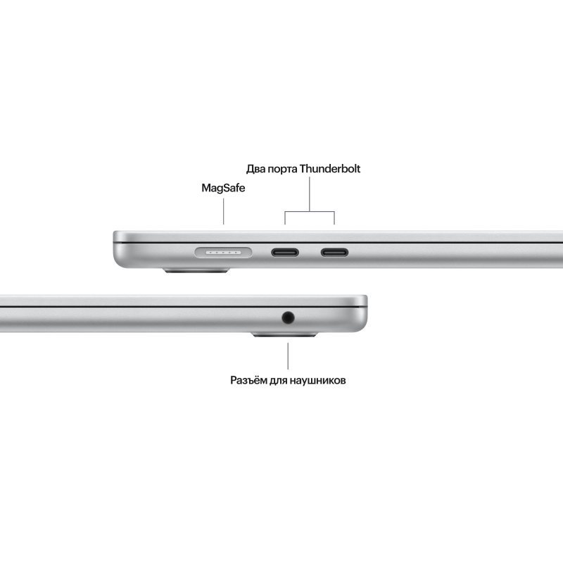 Apple MacBook Air 15" (M3, 8C / 10C, 2024) 16 ГБ, 512 ГБ SSD, Серебристый