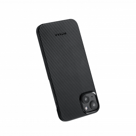 Чехол Pitaka MagEZ Case 4 для iPhone 15 Pro  (6.1"), черно-серый узкое плетение, кевлар (арамид)