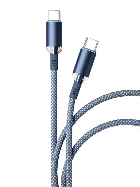 Дата-кабель VLP Diamond Cable USB C - USB C, 1.2м, темно-синий