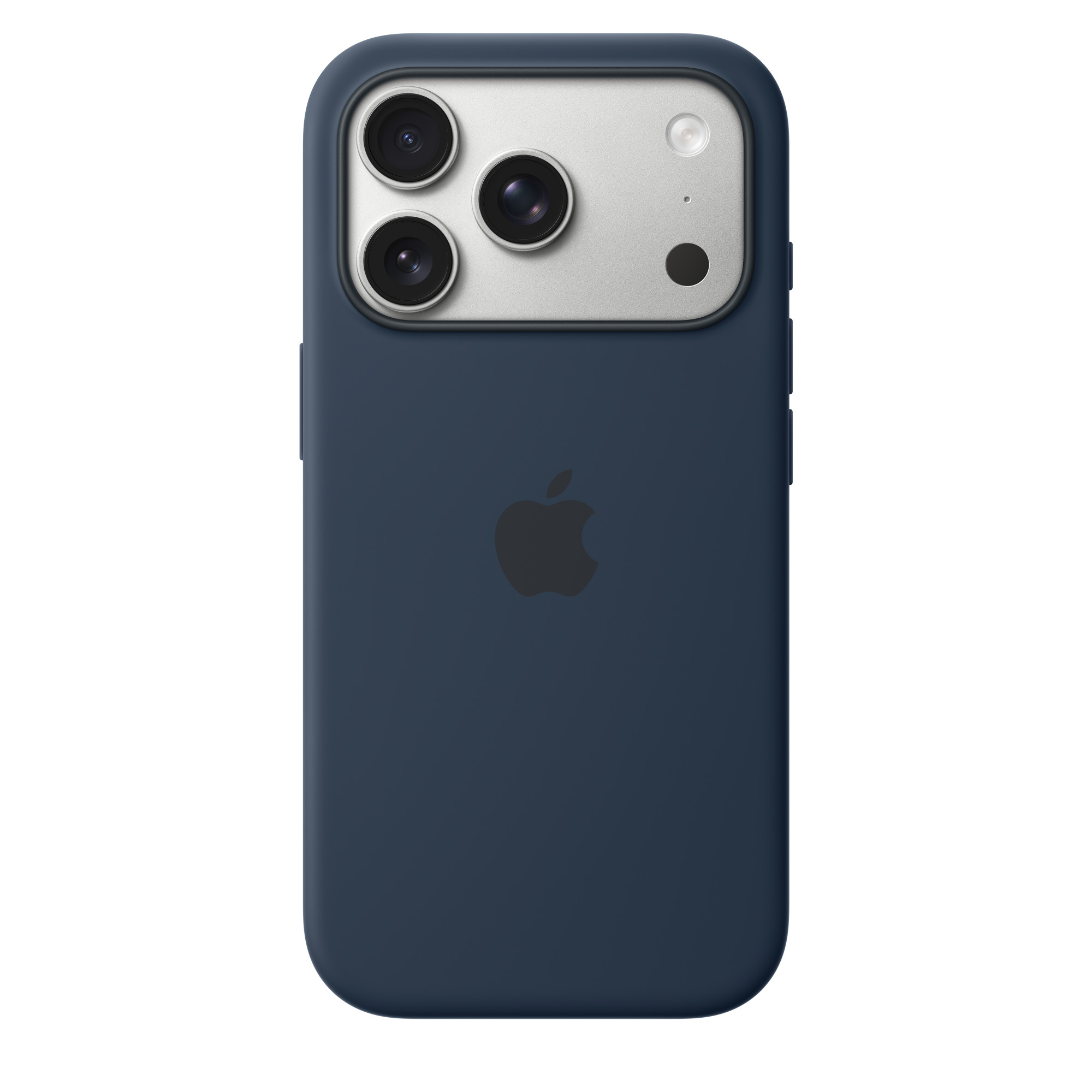 На фото изображено Чехол защитный Apple Silicone Case with MagSafe для iPhone 17 Pro, синий