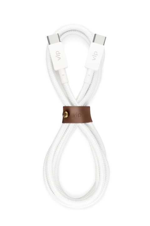 Дата-кабель &quot;vlp&quot; Nylon Cable USB C - USB C, 1.2м, белый