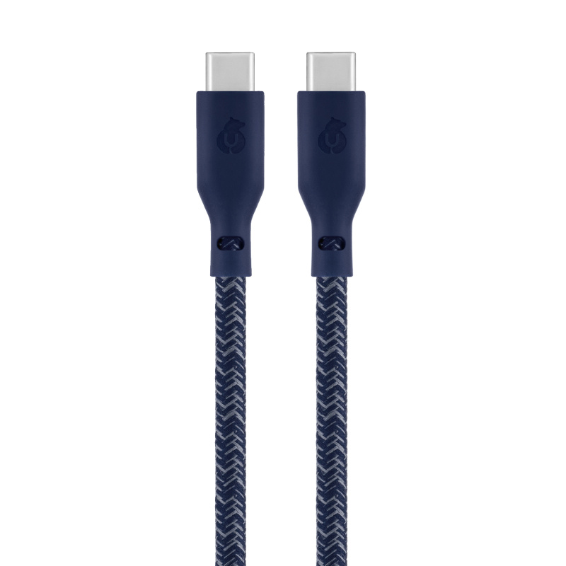 Зарядный кабель uBear Trend, USB-C/USB-С, 60Вт, 1,2м, синий