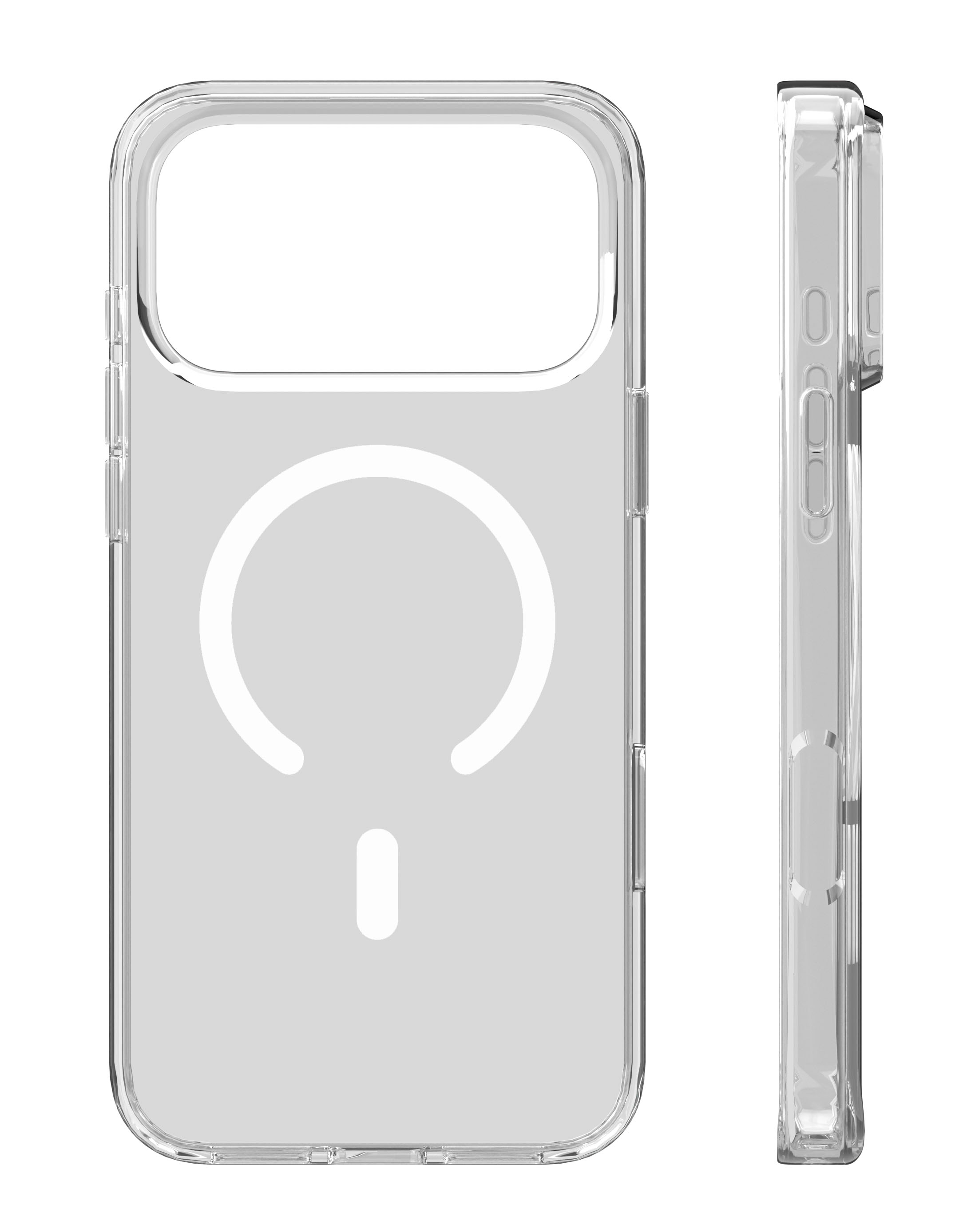 На фото изображено Чехол защитный VLP Diamond Case для iPhone 17 Pro Max, прозрачный